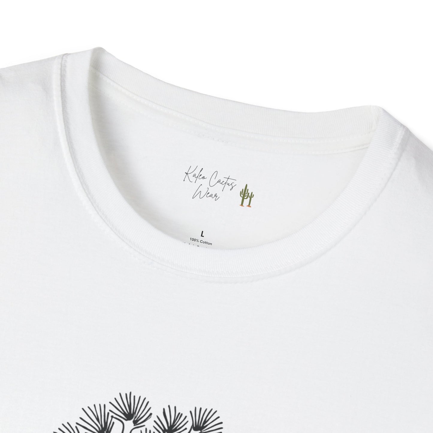 Joshua Tree Line Art T-Shirt - Kaleo Cactus Garden
