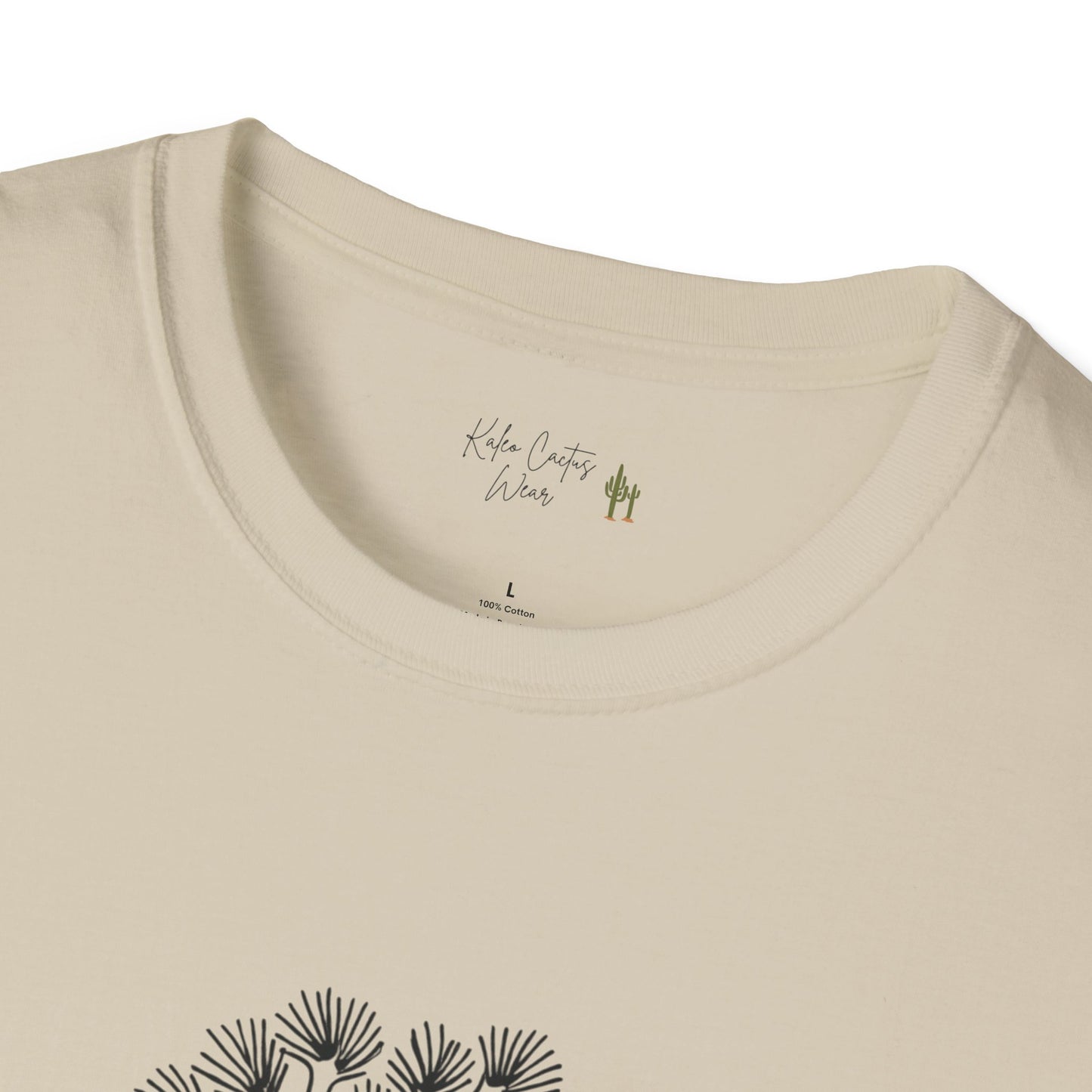 Joshua Tree Line Art T-Shirt - Kaleo Cactus Garden