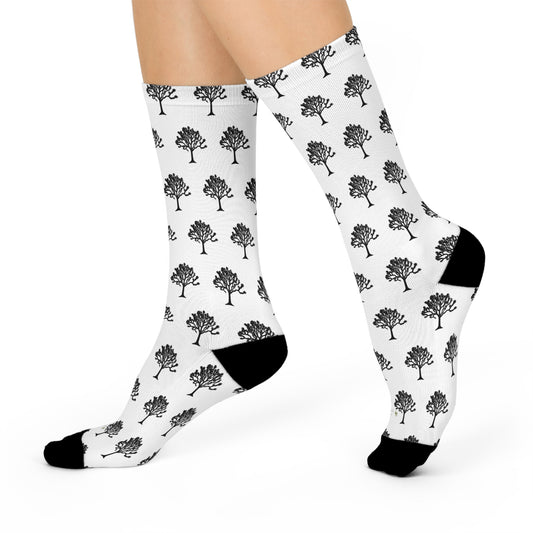 Cozy Joshua Tree Pattern Cushioned Crew Socks - Perfect Gift for Nature Lovers - Kaleo Cactus Garden