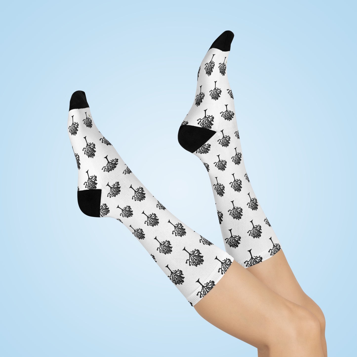 Cozy Joshua Tree Pattern Cushioned Crew Socks - Perfect Gift for Nature Lovers - Kaleo Cactus Garden
