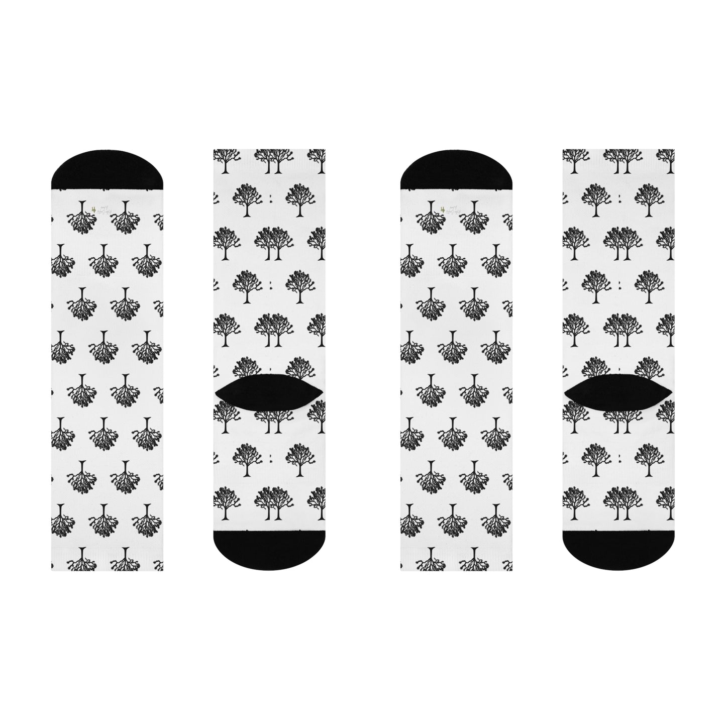 Cozy Joshua Tree Pattern Cushioned Crew Socks - Perfect Gift for Nature Lovers - Kaleo Cactus Garden
