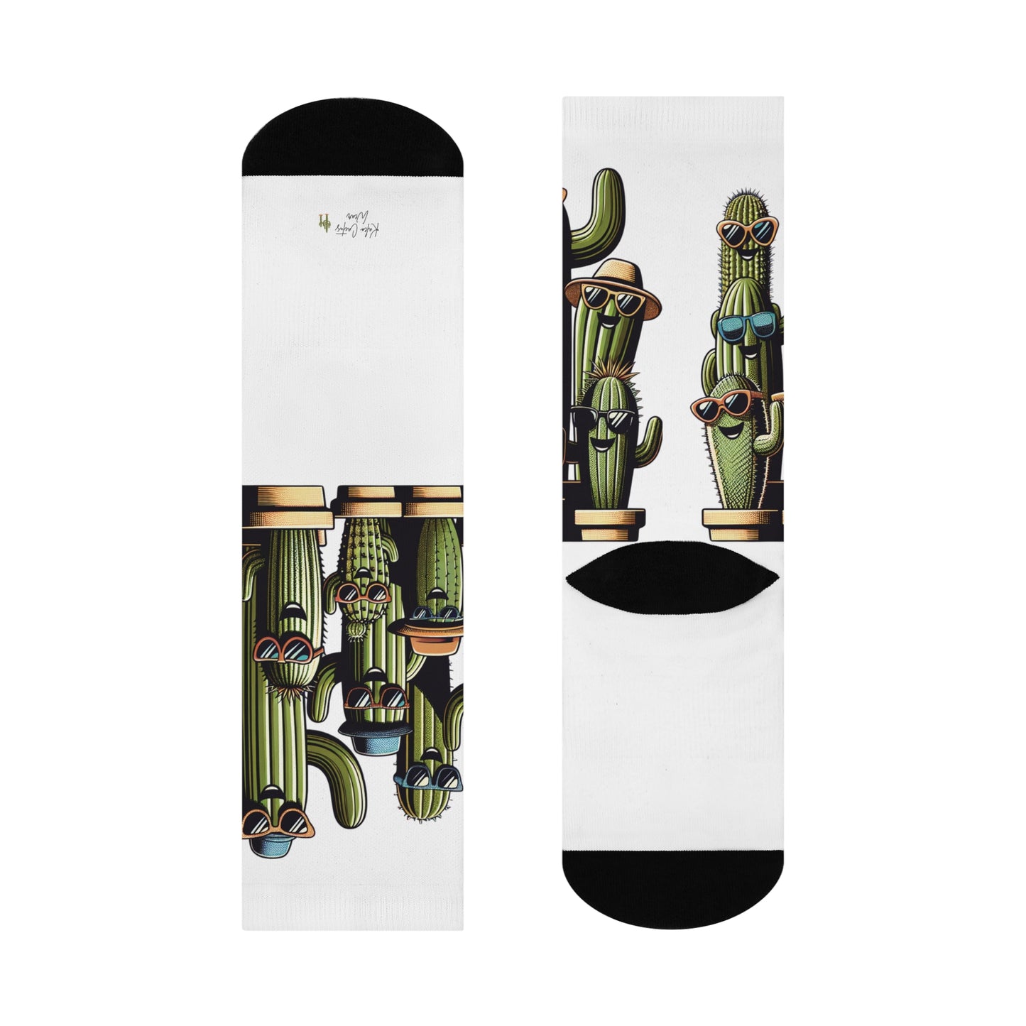 Cool Cactus Crew Socks - Fun & Stylish Cushion for All-Day Comfort - Kaleo Cactus Garden