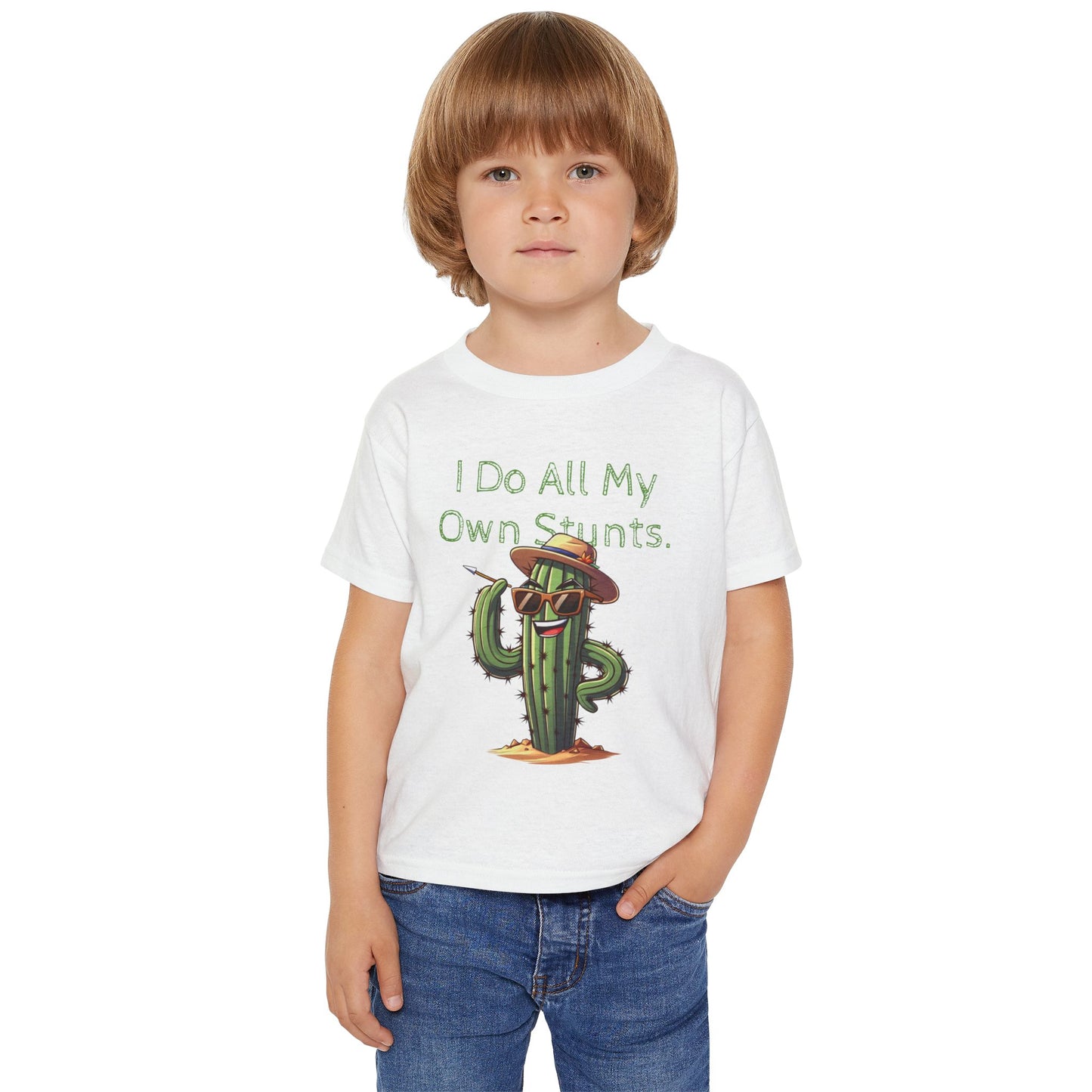 Toddler T-shirt  'I Do All My Own Stunts' - Kaleo Cactus Garden